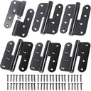 6-Pack Black Heavy Duty Lift Off Hinge, 4" X 3.5 Inch H-Shaped Door Hinges, Detachable Door Hinge 201 Stainless Steel, Thickness 2.8mm Left & Right Hinges