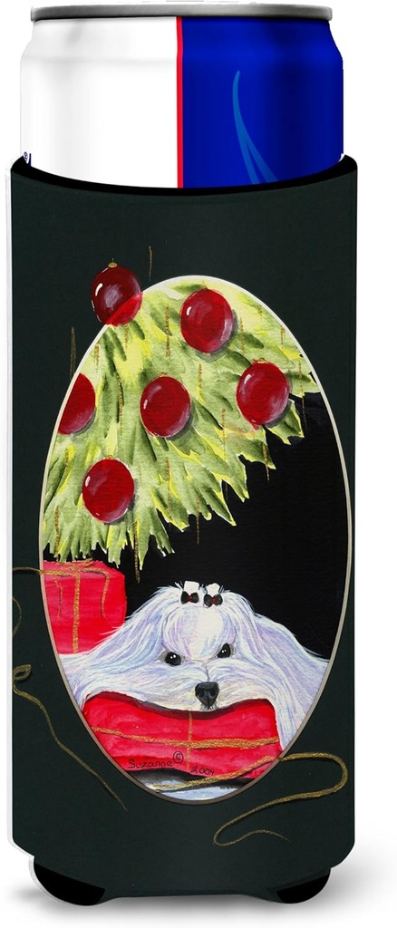 Christmas Tree with Maltese Ultra Beverage Insulators for slim cans