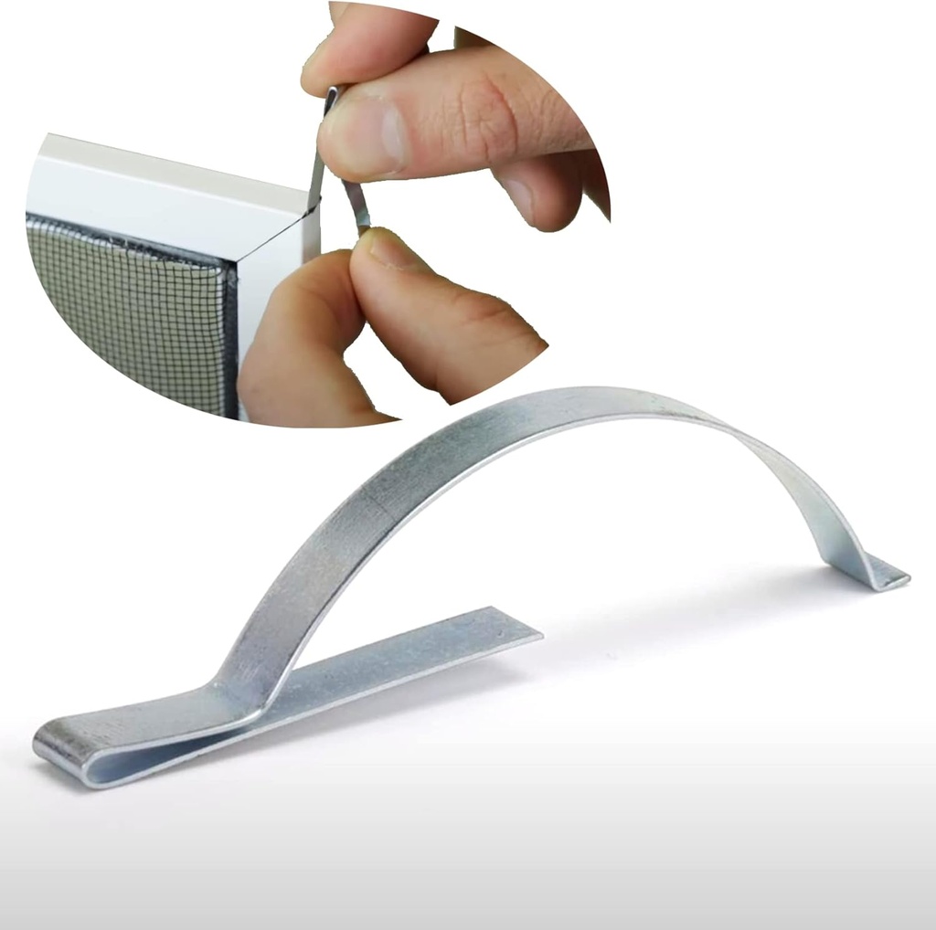 Window Screen Tension Spring Corner Clips, Holding Screen Sliding In Aluminum Channel Safely and Securely, ¼” Wide 2-3/4” Long, 30 PCS