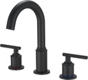 Bathroom Faucet for Sink 3 Hole，Matte Black Bathroom Faucet Suitable for 4-8 Inch Hole,Bathroom Faucet with 360° Swivel Spoutn,Pop-up Drain and Supply Lines (Black)