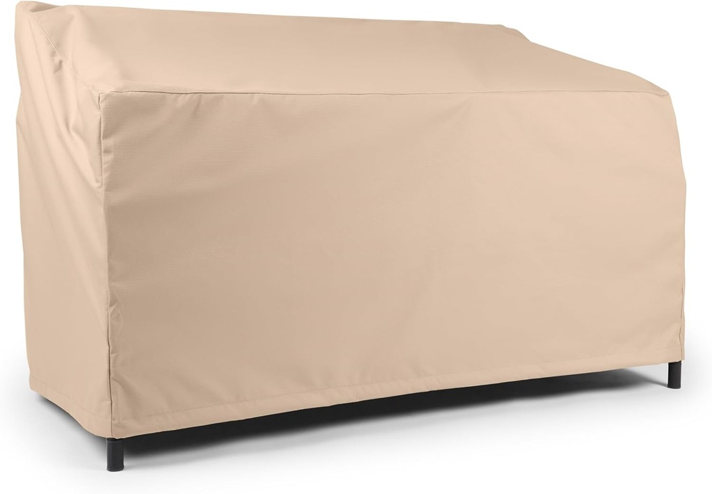 Covermates Outdoor Patio Glider Cover - Heavy-Duty Polyester, Weather Resistant, Drawcord Hem, Seating and Chair Covers, 64W x 34D x 38H, Ripstop Tan