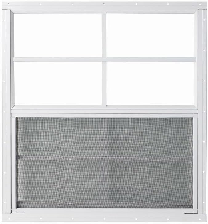 24" x 27" White Flush Mount Window, Great for Sheds, Playhouses, Barns, and Garages!