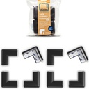 Roving Cove Slim-Fit Corner Protector for Baby Proofing (8 Small Corners), Soft Rubber Foam Furniture Corner Bumper Guards, 3M Adhesive Pre-Taped, Onyx Black