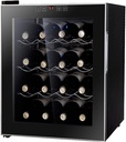 16 Bottle Compressor Wine Cabinet Refrigerator, Built-in Independent Wine Cellar, Digital Temperature Control, Tempered Glass Door