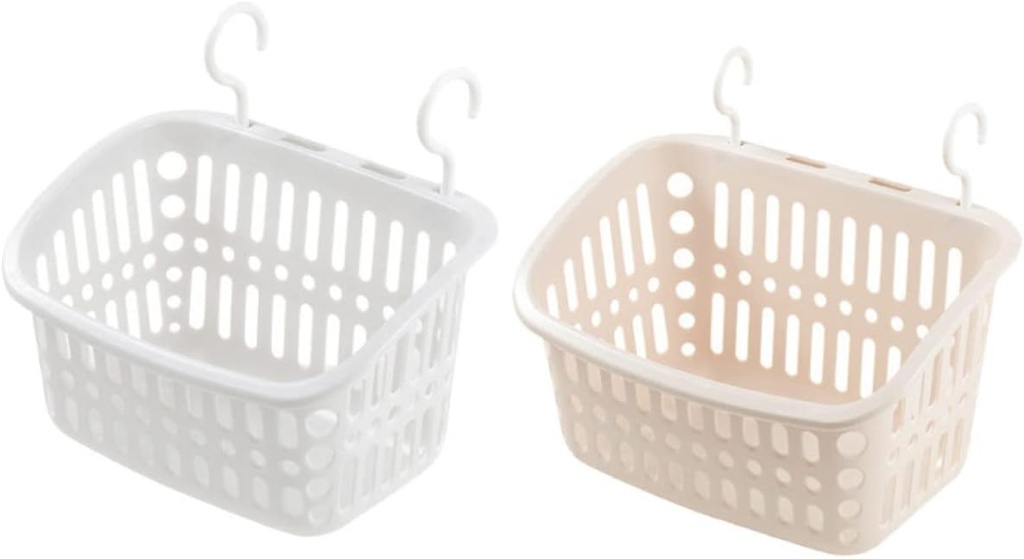 Garneck 2pcs Kitchen Storage -mounted Hanging Basket for Bathroom Accessories Draining Basket