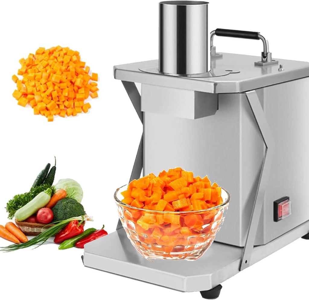 Stainless Steel Fruit and Vegetable Cutters, Food Processor Multifunctional, for Restaurants, School Cafeterias (10mm)