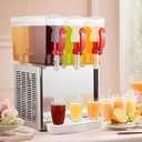 3-Tank 30L Commercial Beverage Dispenser with Mixer, 7.93 Gallon Stainless Steel Refrigerated Juice Dispenser Cold Drink Dispenser with Thermostat Control for Restaurant