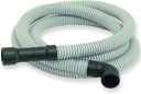Eastman 8 Foot Dishwasher Drain Hose, Universal Fit with 5/8 Inch, 7/8 Inch, or 1 Inch OD Drain Outlet, 90 Degree Rubber Elbow, Corrugated, Gray PVC, 91218