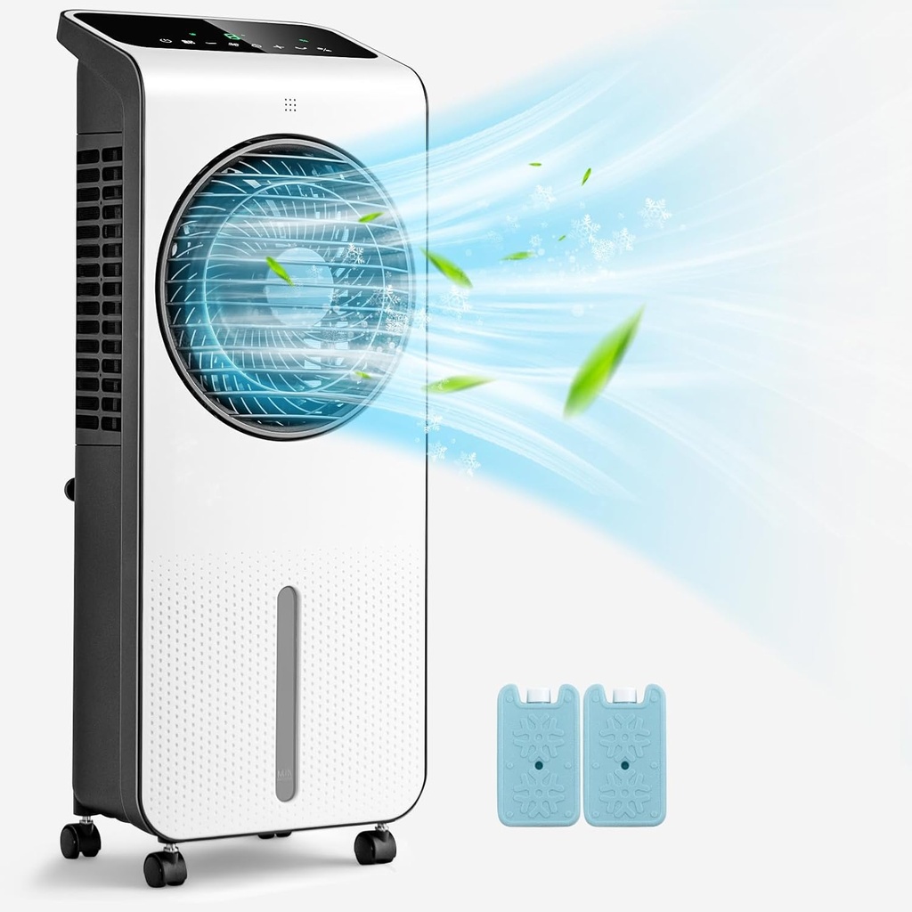 ARLIME Evaporative Air Cooler, 3-in-1 Portable Air Conditioner, AC Fan w/ 3 Modes, 24 Speeds Settings, 12H Timer & Remote Control, Swamp Cooler for Office, Bedroom, Home