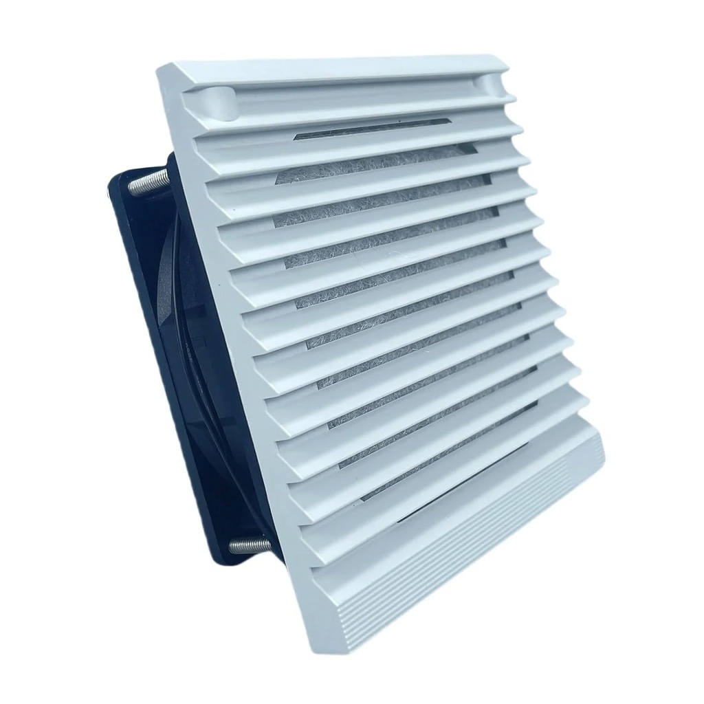 802 Ventilation Filter Kit 116x116x52mm, EC 115V/230V or DC 12V/24V Cooling Fan, Waterproof Dustproof for Enclosures cabinets(DC 12V)