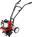 Upgrade Mini Tiller Cultivator, 52CC 2-Stroke Rototiller Gas Powered Lightweight Garden Tiller Cultivator for Farm Plant & Lawn Digging, Weed Removal & Soil Cultivation