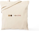CafePress Smore Equals Love Tote Bag Reusable Natural Beige Canvas Shopping Bag