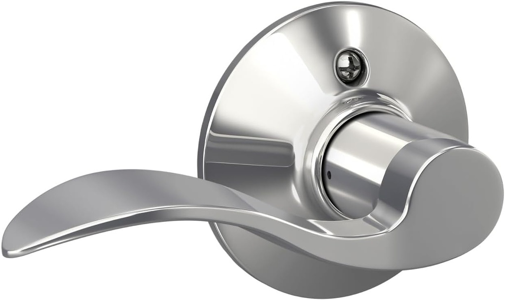SCHLAGE F170 Acc 625 LH Accent Dummy Lever, Bright Chrome