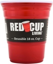 Red Cup Living 18oz Tumbler Cups – Insulated Reusable Plastic Drinking Glasses, Unbreakable Everyday Kitchen Cups, Travel Coffee Tumbler for Hot & Cold Drinks, Gifts for Men & Women