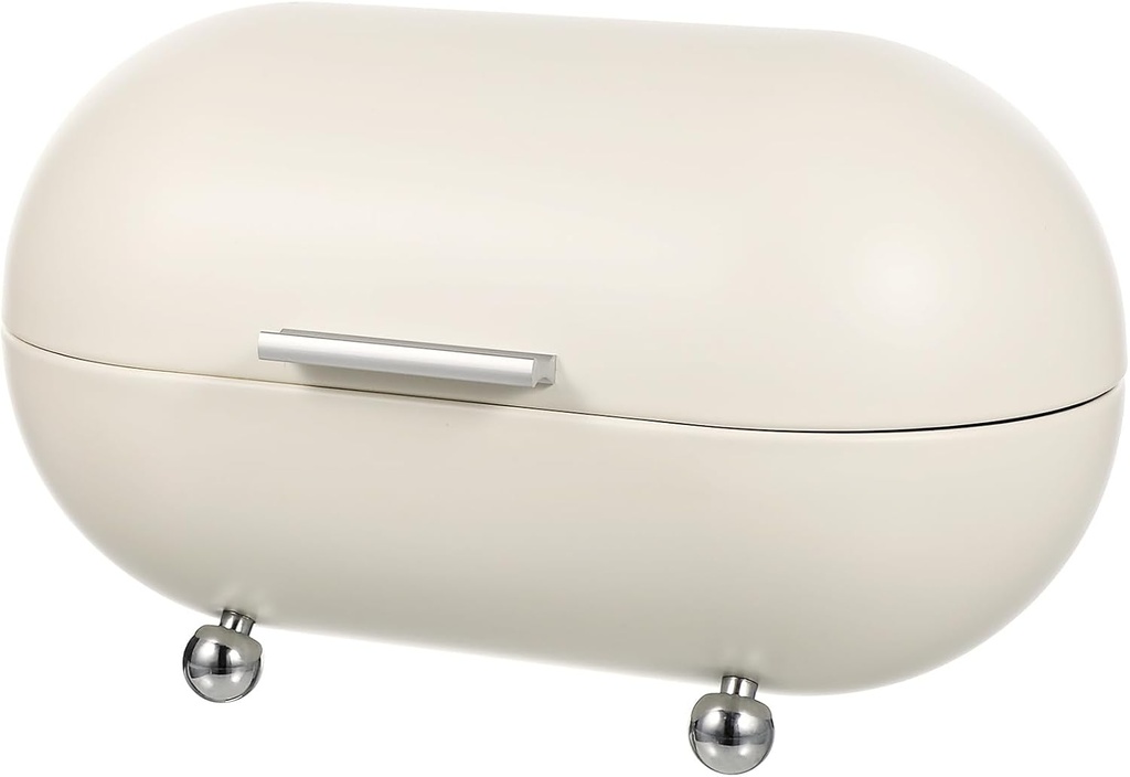 Bread Box Bread Holder Bread Keeper Bread Case with Lid Loaf Bread Container Bread Dispenser Metal Bread Bin Makeup Holder Bread Crisper Make up White Iron Distribution Box