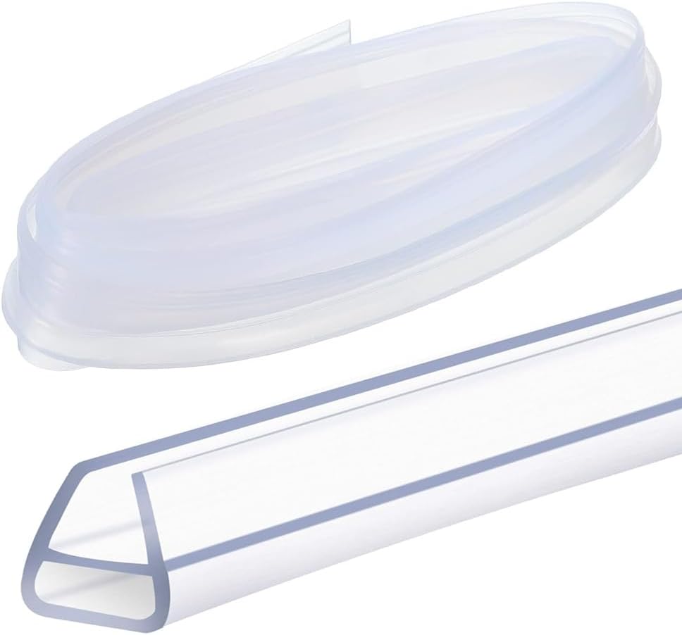 Gump's grocery U Shape Bathroom Seal, Transparent Shower Screen Seal, 3m (12mm)