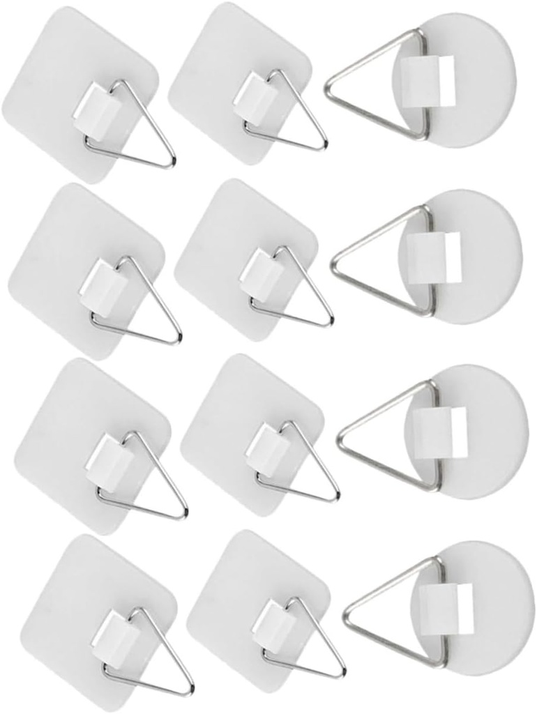 60pcs Adhesive Plate Hooks Sticky Wall Hooks for Plates Photo Frames and Art Decor for Walls
