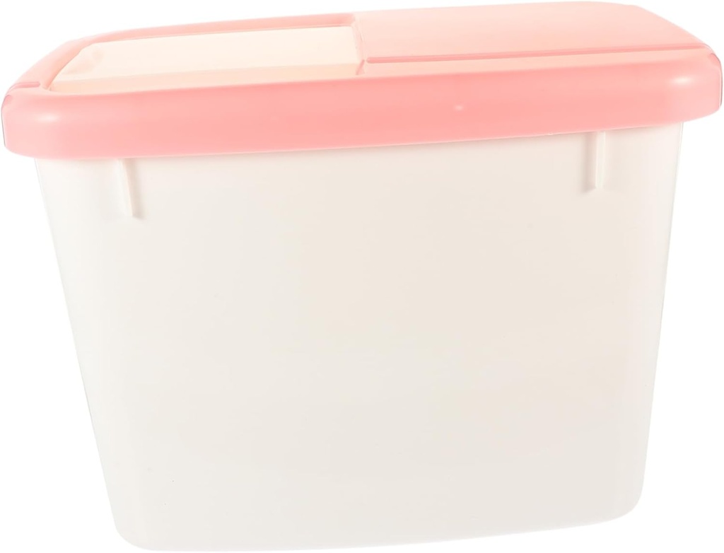 ABOOFAN 10kg Thickened Plastic Rice Bucket Lid Airtight Moisture Sealed Grain Storage Container for Kitchen Includes Measuring Cup for Rice and Cereal Organization Random Style