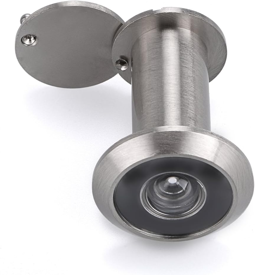 Sumnacon Safety Door Viewer,Solid Brass 220-degree Door Viewer/Peephole with Heavy Duty Rotating Privacy Cover for 1.37" to 2.16" Doors, Sturdy Door Viewer for Home Office Hotel, Silver