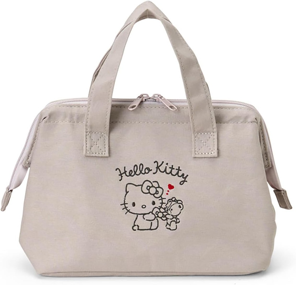 Sanrio 298352 Hello Kitty Insulated Lunch Bag with Gusset, Bento Box Holder, Lunch Tote