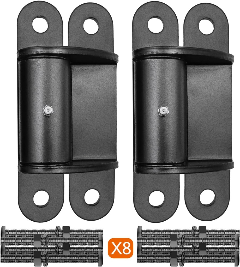 7" Heavy Duty Gate Hinge, Bolt or Weld on Hinge, Grease Zerk for Lubrication, Gate Hinges for Wooden Fences, Vehicular and Pedestrain Swing Gates, 1100 Pounds Capacity, 2 pack (Screws Included)