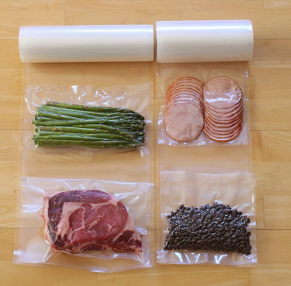 Vacuum Seal Bags,PA Material Food Grade Vacuum Sealer Food Storage Saver Bag with Unique Multi Layer Construction for Vacuum Packaging Aseptic Packaging(25x500cm/9.84x196.85in)