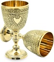 Royal Wine Goblet Solid Brass Handmade Premium Wine Cup Medieval Decor Gothic Chalice Ancient Elegant Wine Goblet (Pack of - 1)