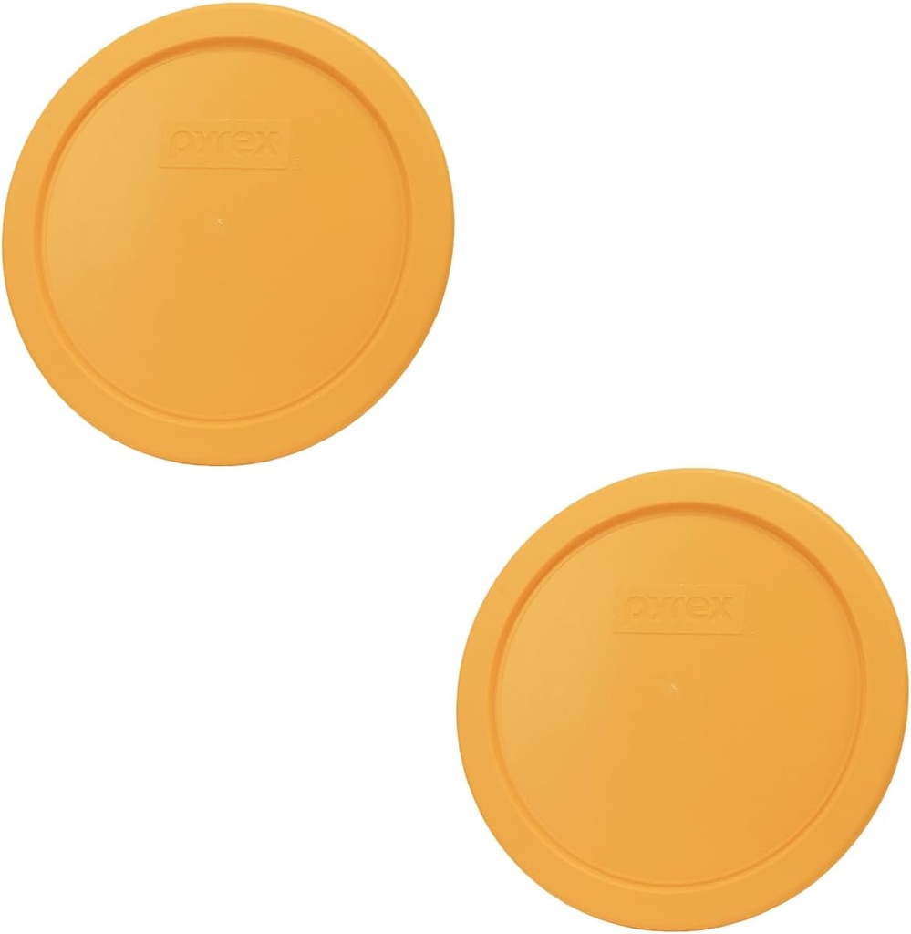 Pyrex 7401-PC 3 Cup Lemon Drop Yellow Food replacement Lid (2-Pack) - Made in the USA