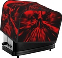 Oven Cover Kitchen Bread Machine Protector,4 Slice Toaster Cover For Home,Fingerprint Coaster Cover,Kitchen Small Appliance,The Red Head Skull