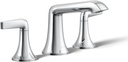 Kohler K-22020-4-CP Kohler K-22020-4 Tempered 1.2 GPM Widespread Bathroom Faucet with UltraGlide and Pop-Up Drain Assembly