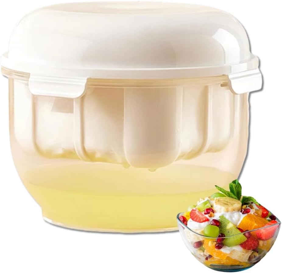 Greek Yogurt Maker with Fine Mesh Strainer, Upgraded Yogurt Strainer, Yogurt Maker Filter Greek Yogurt Strainer Round Large Capacity Efficient Fine Mesh Yogurt Whey Separator for Home Kitchen