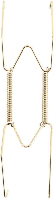 Plate Dish Hanger 6/7/8/10/12/14/16 Inch Dismountable Decoration Crafts Art Dish Wall Display Fixed Golden Securing Clip(6 inch)