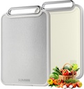 Stainless Steel Cutting Board Double Sided Steel Food Grade PP, Large Chopping Board for Meat and Kitchen, Non-Slip 16 × 11
