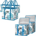 BALEINE 3Pk Reusable Grocery Bags + 2Pk Insulated Reusable Grocery Bags