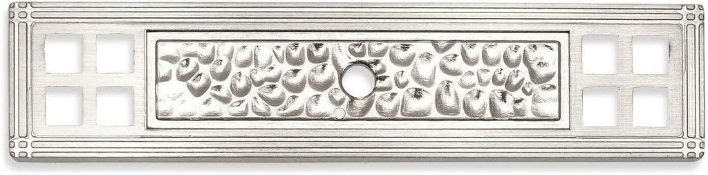 Cosmas 10 Pack 10552SN Satin Nickel Hammered Cabinet Knob Backplate Back Plate