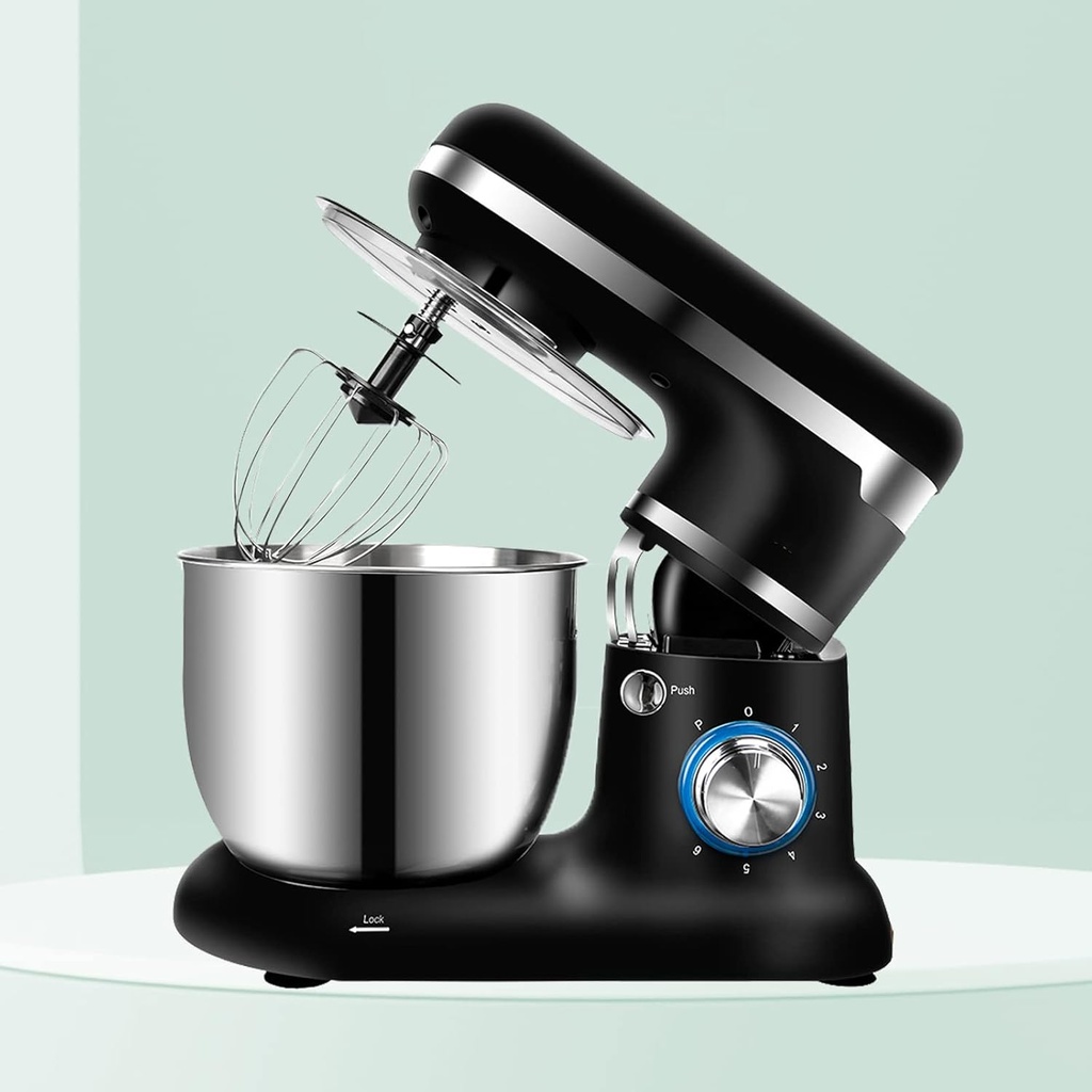 Stand Mixer Stand Mixer 5QT Professional Stand Mixer with Flat Beater and Whisk, with Stainless Steel Bowl and Splash Guard,Black