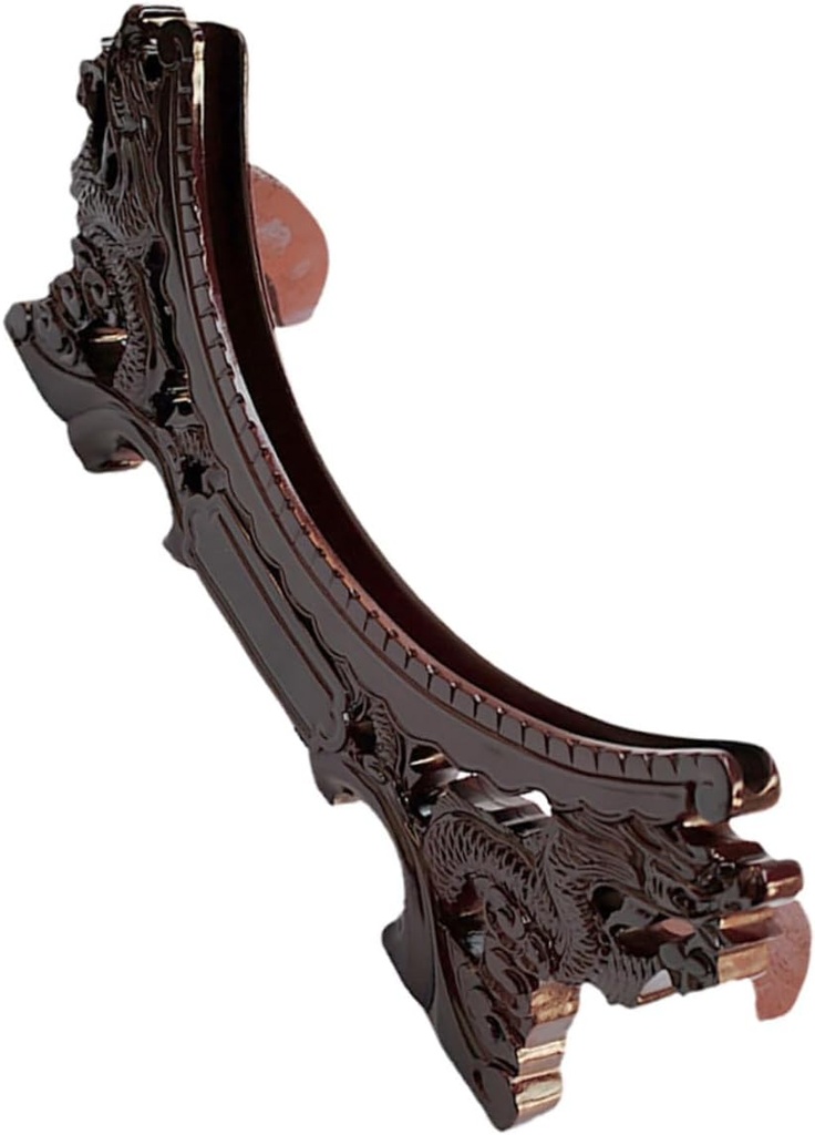Zerodeko Dragon Design Plate Rack Chinese Style Plate Holder Stand Display Stand for Home