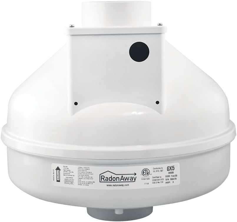 RadonAway GX5 Radon Fan Pro Series 3" inlet/outlet for high suction applications replacement for GP501