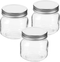 3pcs Sealed Mason Jar Bottles Glass Jar Lids Sealer for Honey Jam Candy Spice Household Containers Kitchen Dispensers Compact