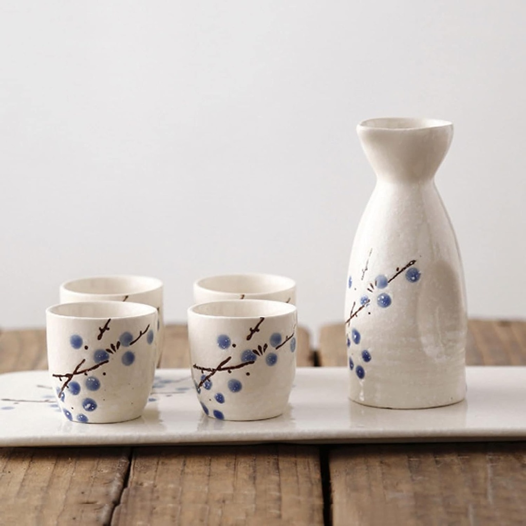 Sake Set Sake Set Cups The for A Lover of Oriental Food Or Culture, A Unique Addition to Any Kitchen(B)