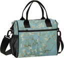 senya Lunch Bag Insulated Lunch Box Large Lunch Tote Bag Leakproof Lunch Cooler Bag Van Gogh Almond Blossom for Men Women, Medium