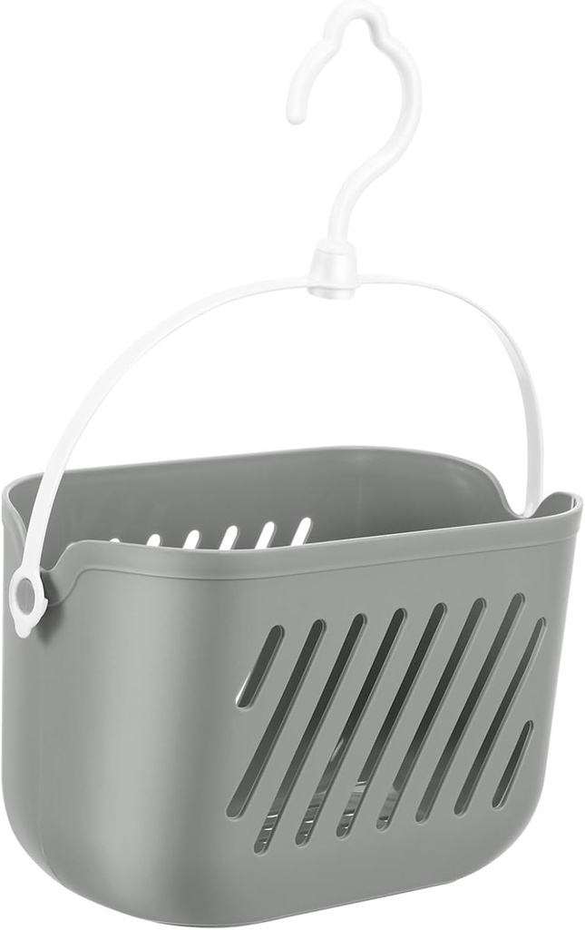 1pcs Plastic Storage Basket Kitchen Hanging Organizer Wall Mounted Basket for Bathroom Bin Rotatable Hook for Sorting