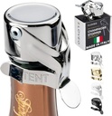 KLOVEO Champagne Stoppers - Patented Seal - Made in Italy - Professional Grade WAF Champagne Bottle Stopper - Prosecco, Cava, and Sparkling Wine Bottle Stopper
