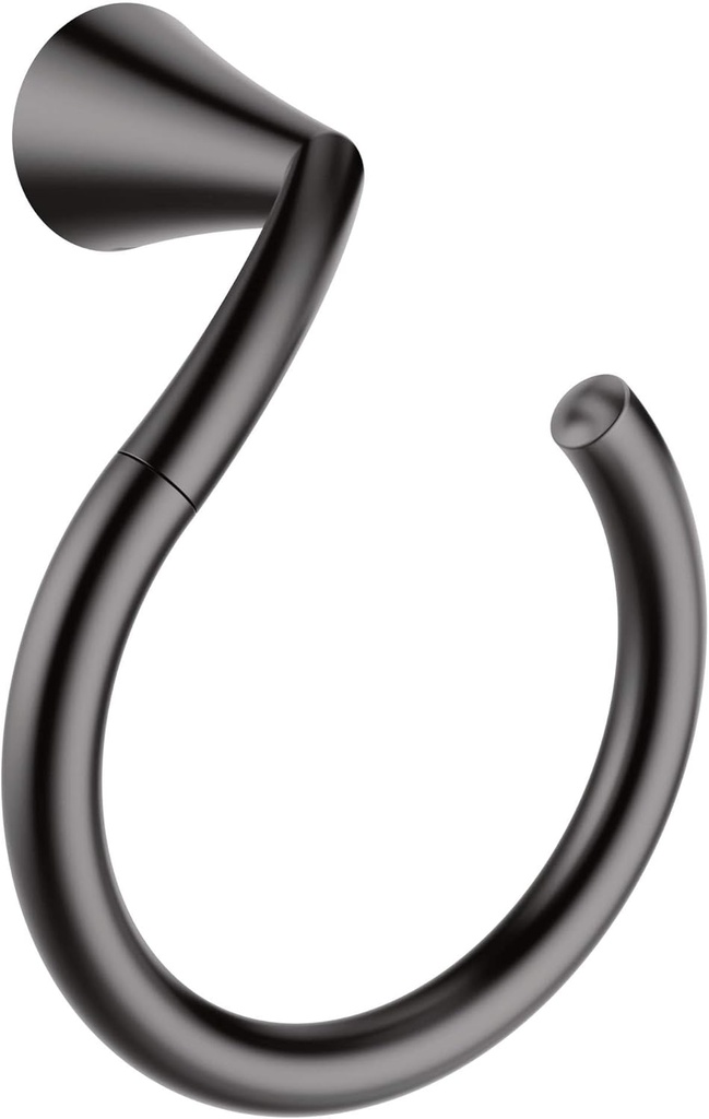 Moen YB2386BL Glyde -Towel Ring, Matte Black