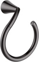 Moen YB2386BL Glyde -Towel Ring, Matte Black