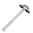 Protractor Angle Finder, 13 inch Woodworking Edge Ruler 0-70°Adjustable Multi-Function Angle Measure Tool Stainless Steel Carpenter T Square, T Rule with Wall Hanging Storage Rack