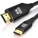 Mini HDMI to HDMI Cable 3.3FT, [Aluminum Shell, Braided] High Speed 4K 60Hz HDMI 2.0 Cord, Compatible with Camera, Camcorder, Tablet and Graphics/Video Card, Laptop, Raspberry Pi Zero W