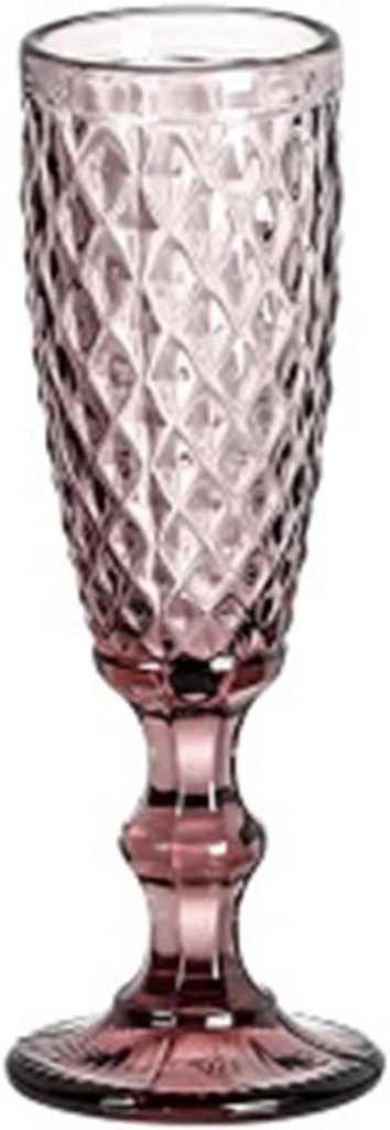 Drinking glasses Colored Tall Champagne Glass Embossed Juice Cup (Color : 2)