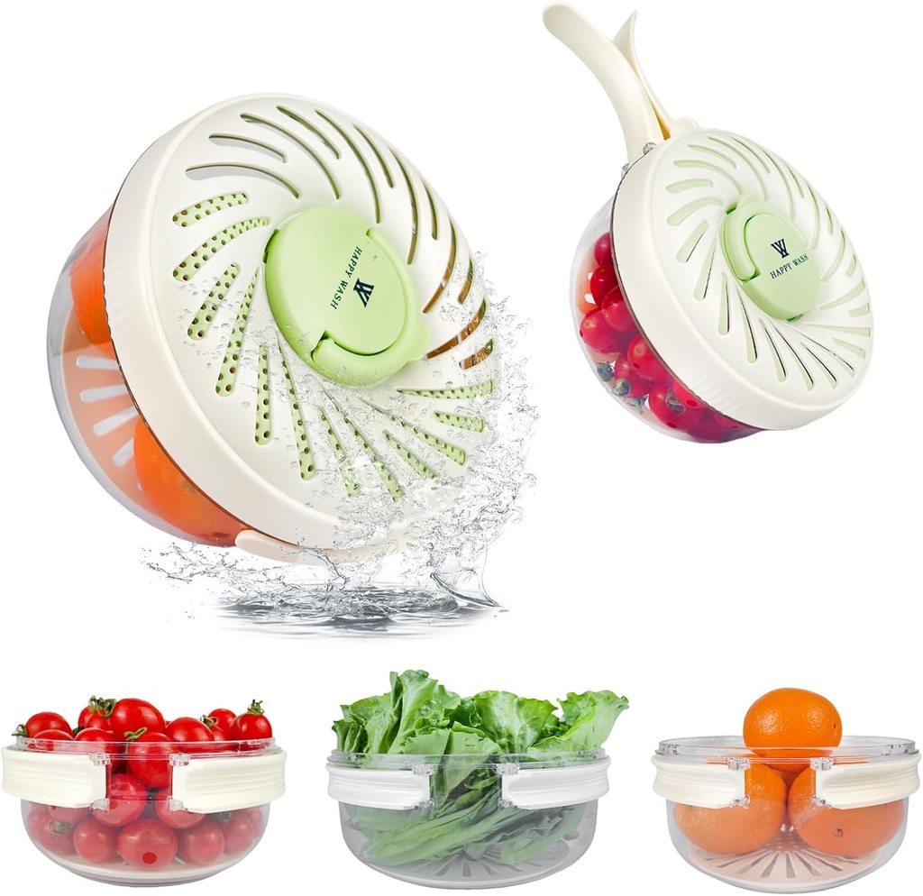 2 Pcs Multipurpose Fruit Strainer Container with Lid & Ice Tray,Collapsible Handle 2-in-1 Fruit Cleaner Bowl for Kitchen Picnic,and Food Storage,Suitable for Wash Berry,Vegetables