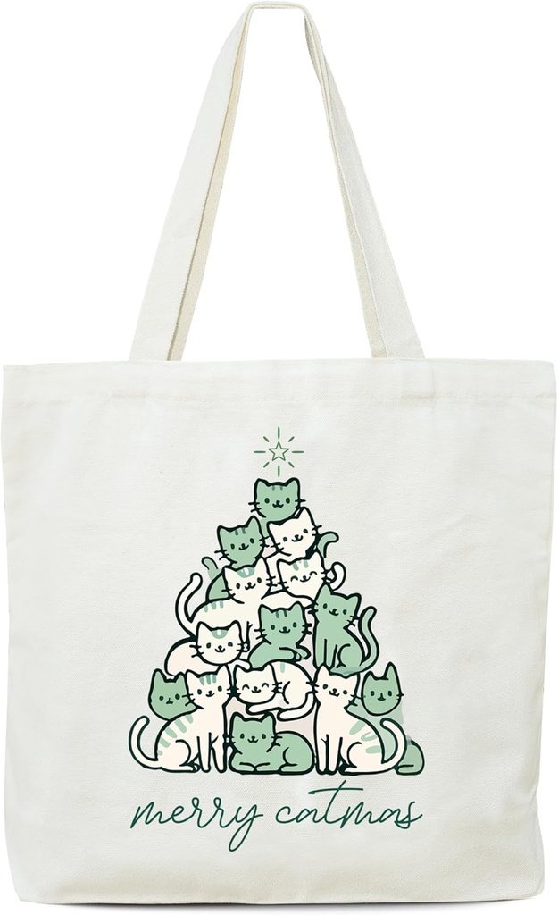 Christmas Canvas Tote Bag for Women